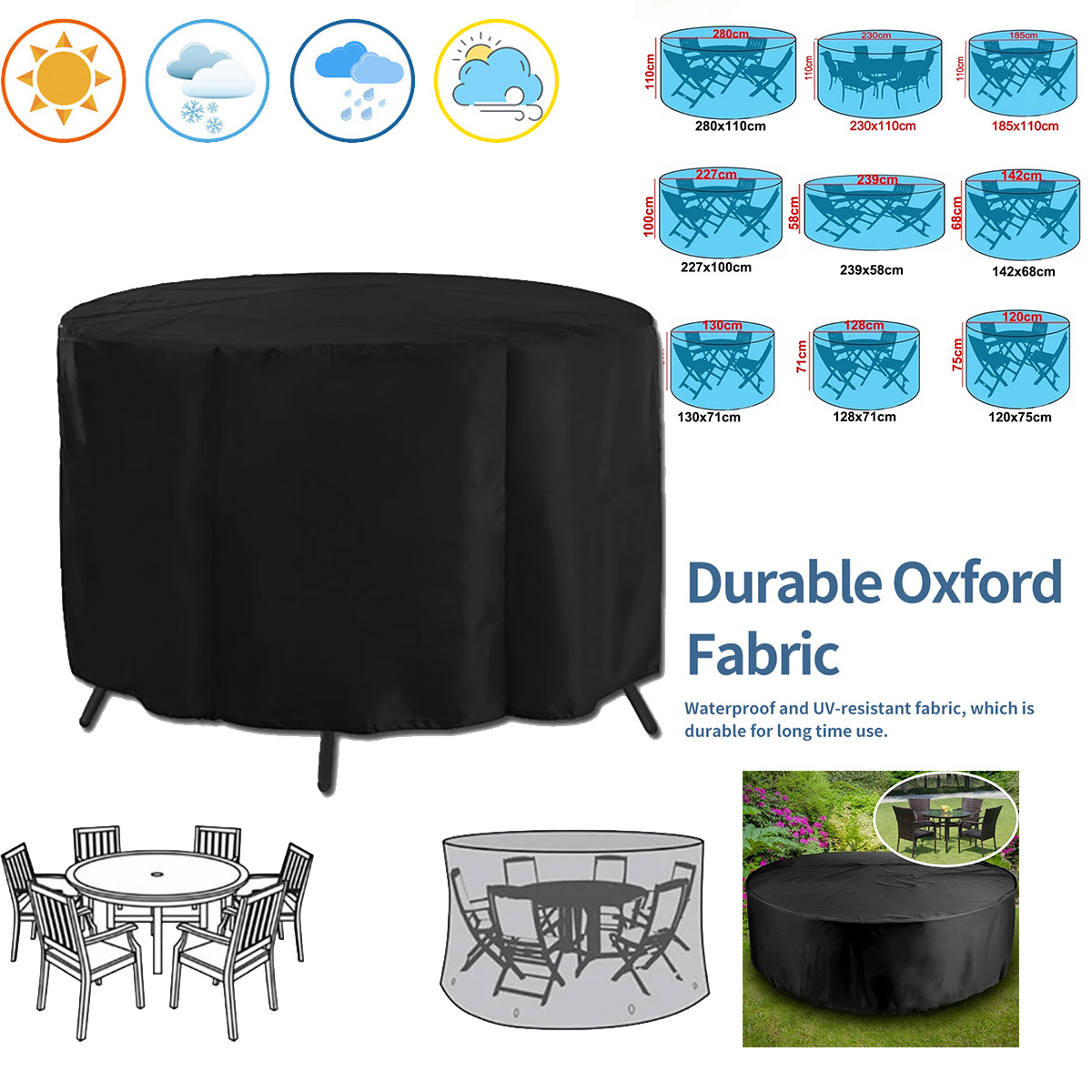 Outdoor Furniture Varnish - Round Cover Round Outdoor Garden Furniture