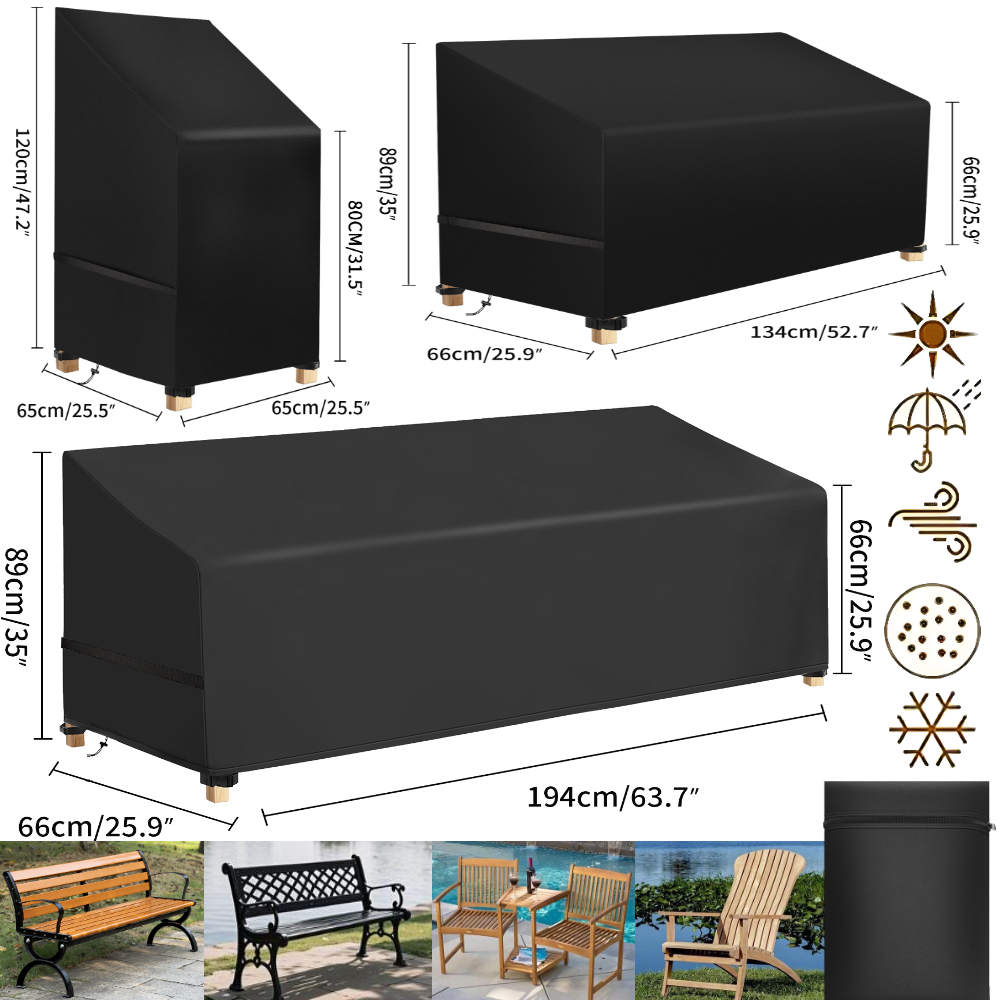 Outdoor Furniture Varnish - Waterproof Patio Chair Dust Covers Garden
