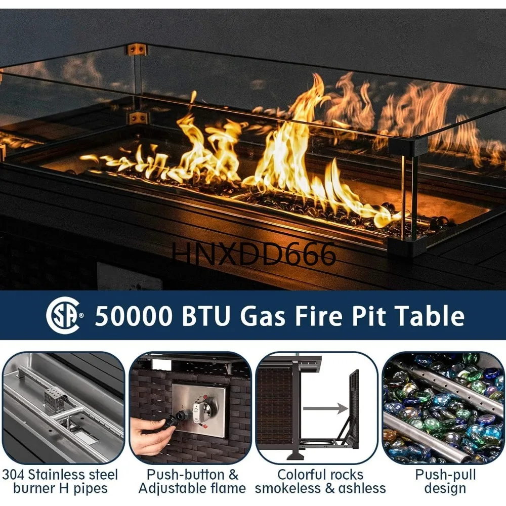 Patio Furniture Set with Fire  - đánh giá và giá Outdoor Furniture And Fire Pit