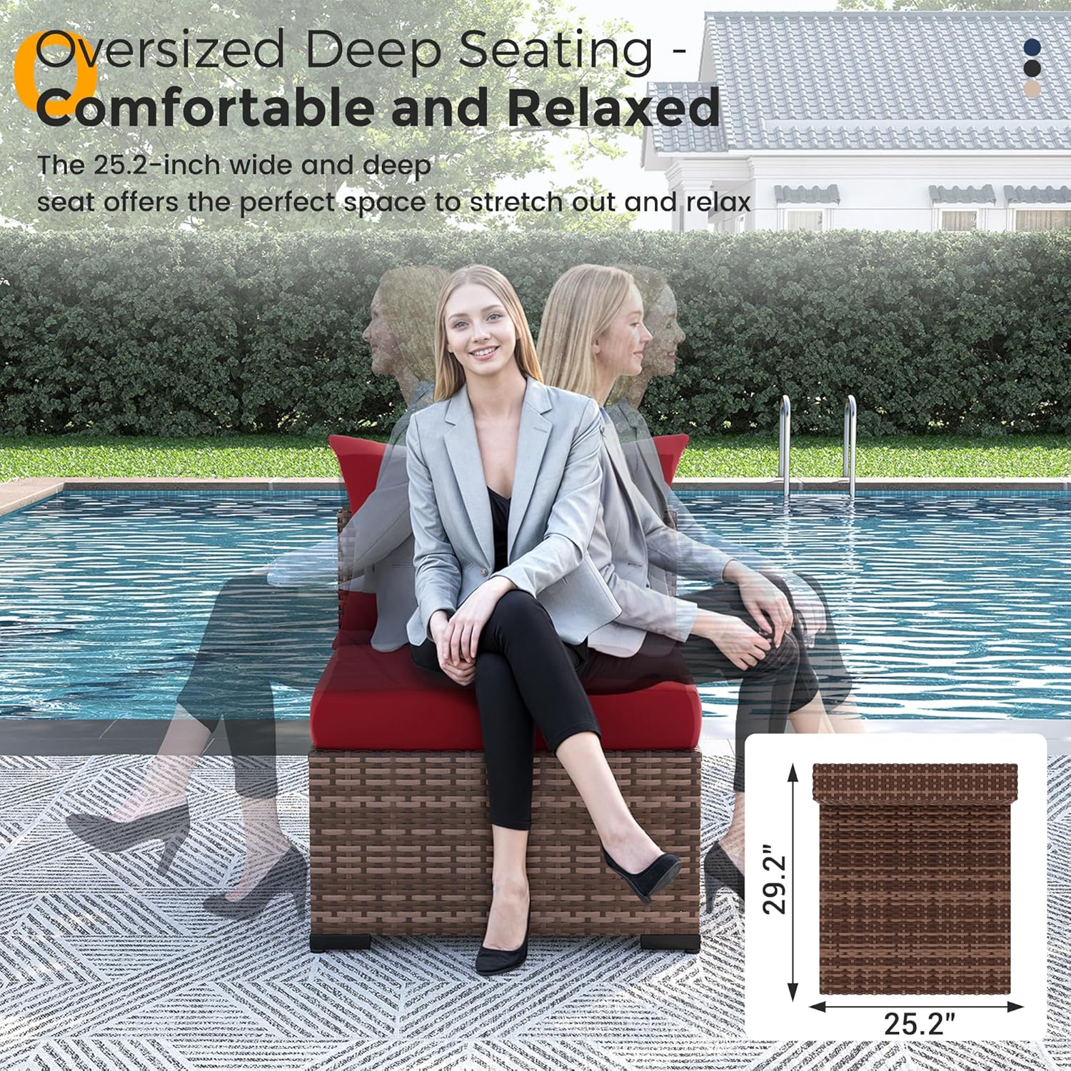 8pc All-Weather Wicker Section - đánh giá và giá Outdoor Furniture And Fire Pit