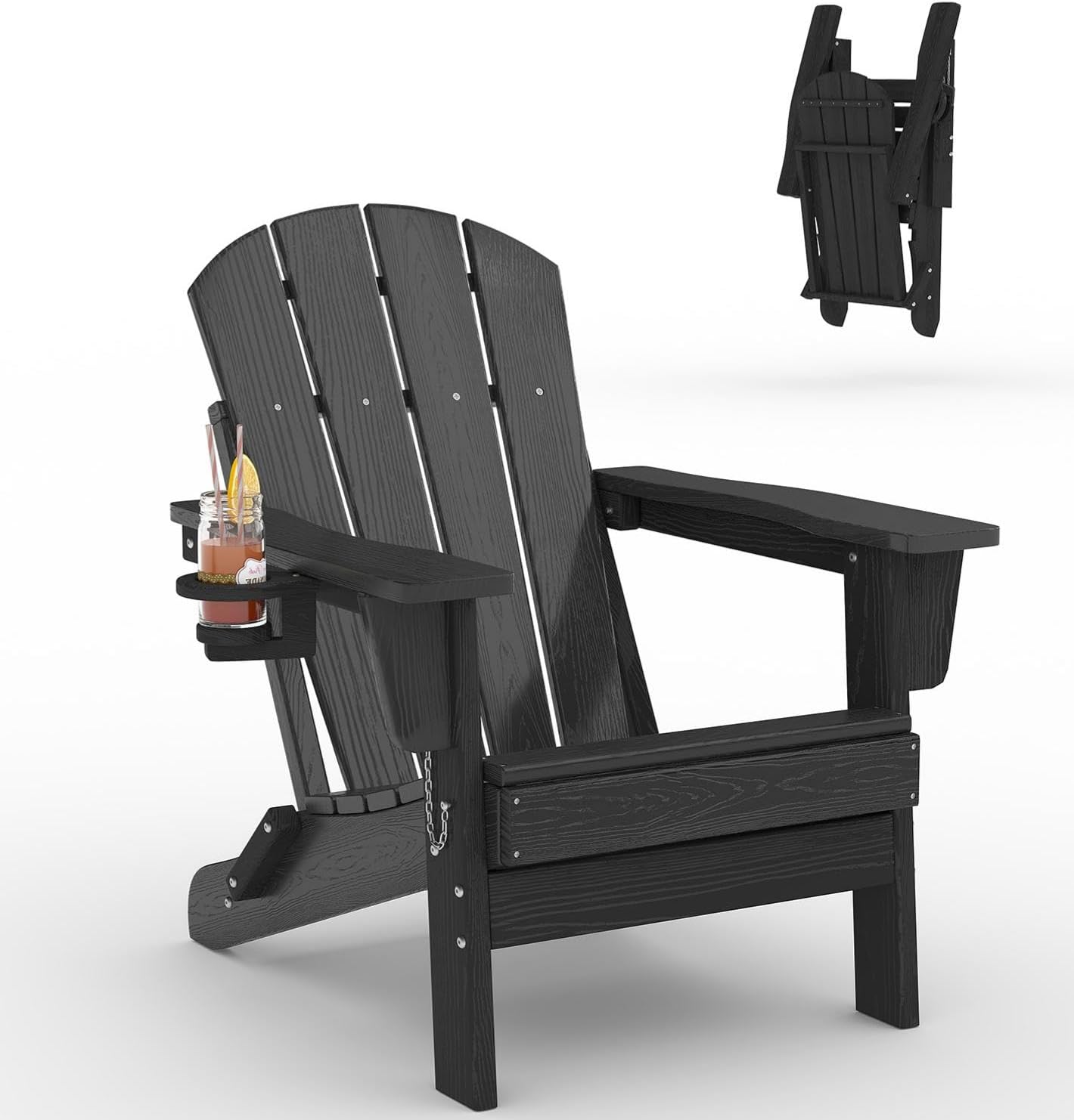 Folding Adirondack Chair HDPE  - đánh giá và giá Outdoor Furniture And Fire Pit