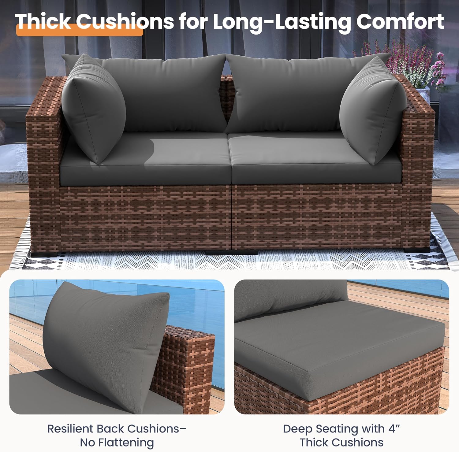 5-Piece Outdoor Sectional Sofa - đánh giá và giá Outdoor Furniture And Fire Pit