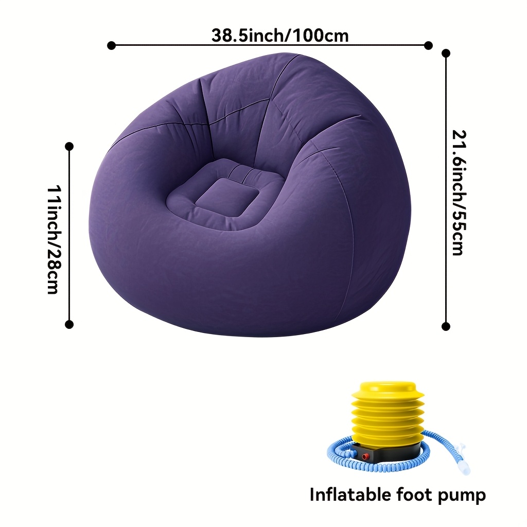 Set of 1 Inflatable Bean Bag C - đánh giá và giá Outdoor Furniture Lounge Chair