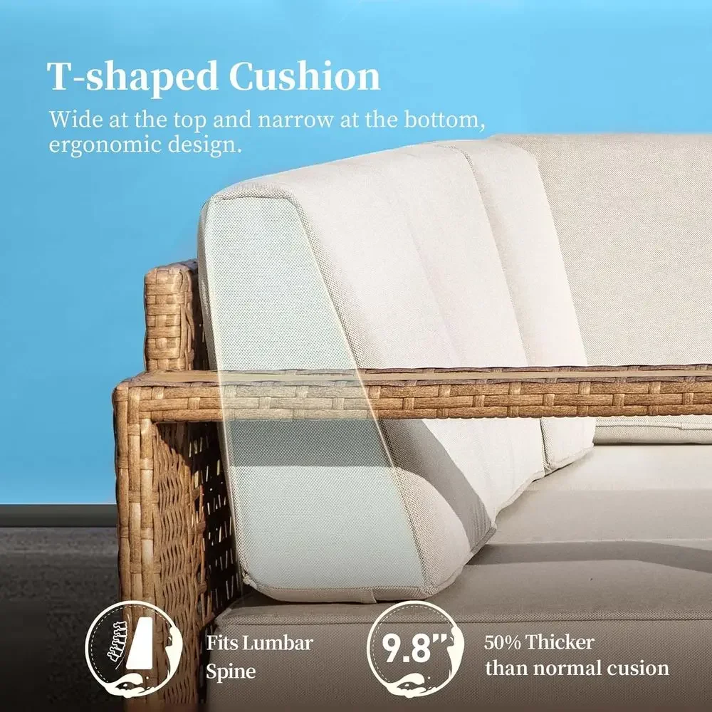 L-Shaped Outdoor Sectional Sof - đánh giá và giá Outdoor Furniture Yellow