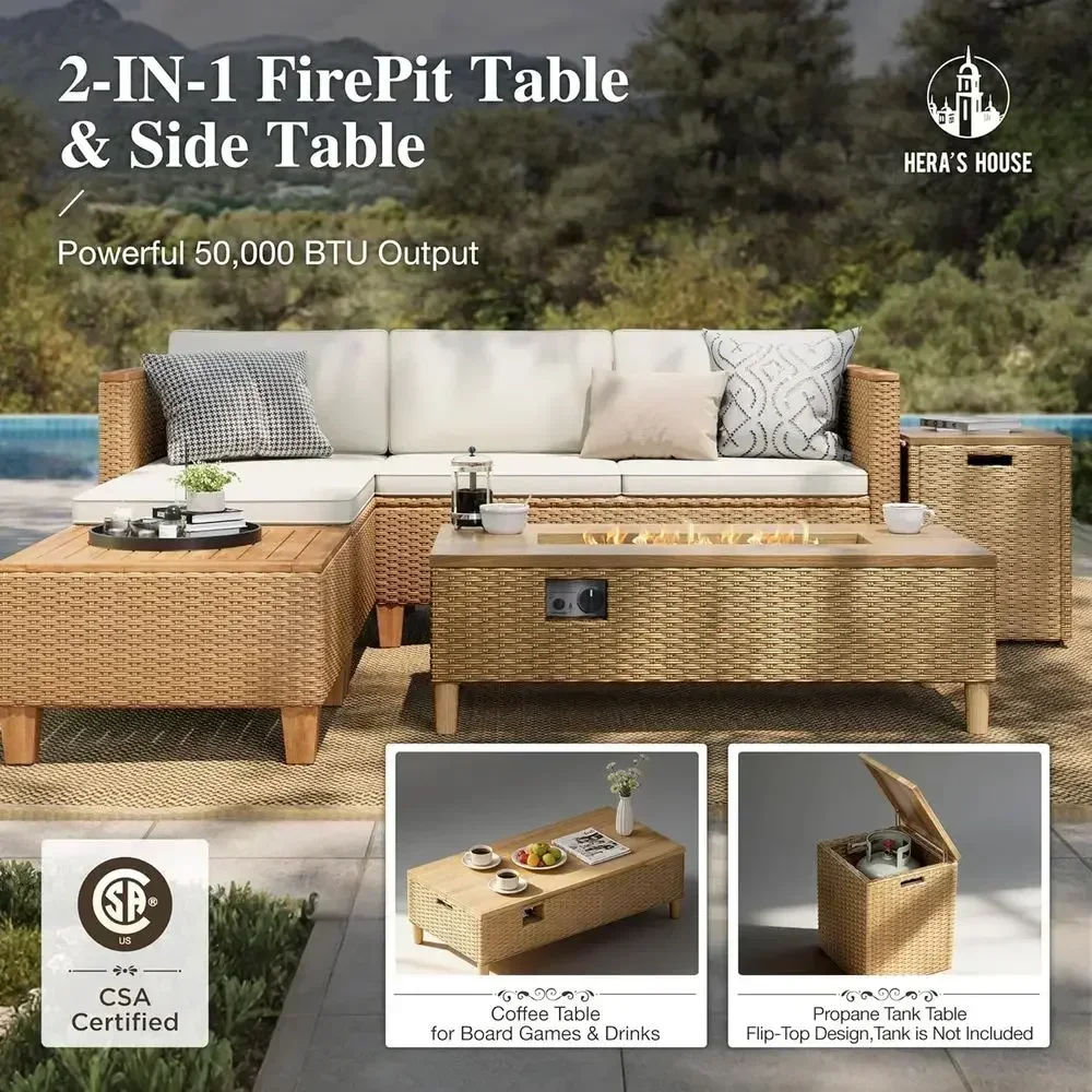4-Seat Outdoor Wicker Sectiona - đánh giá và giá Outdoor Furniture Yellow