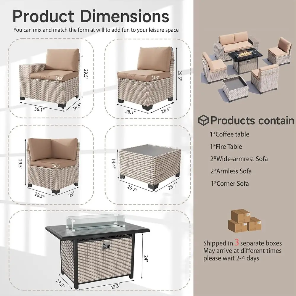 7-Piece Outdoor Patio Furnitur - đánh giá và giá Outdoor Furniture And Fire Pit