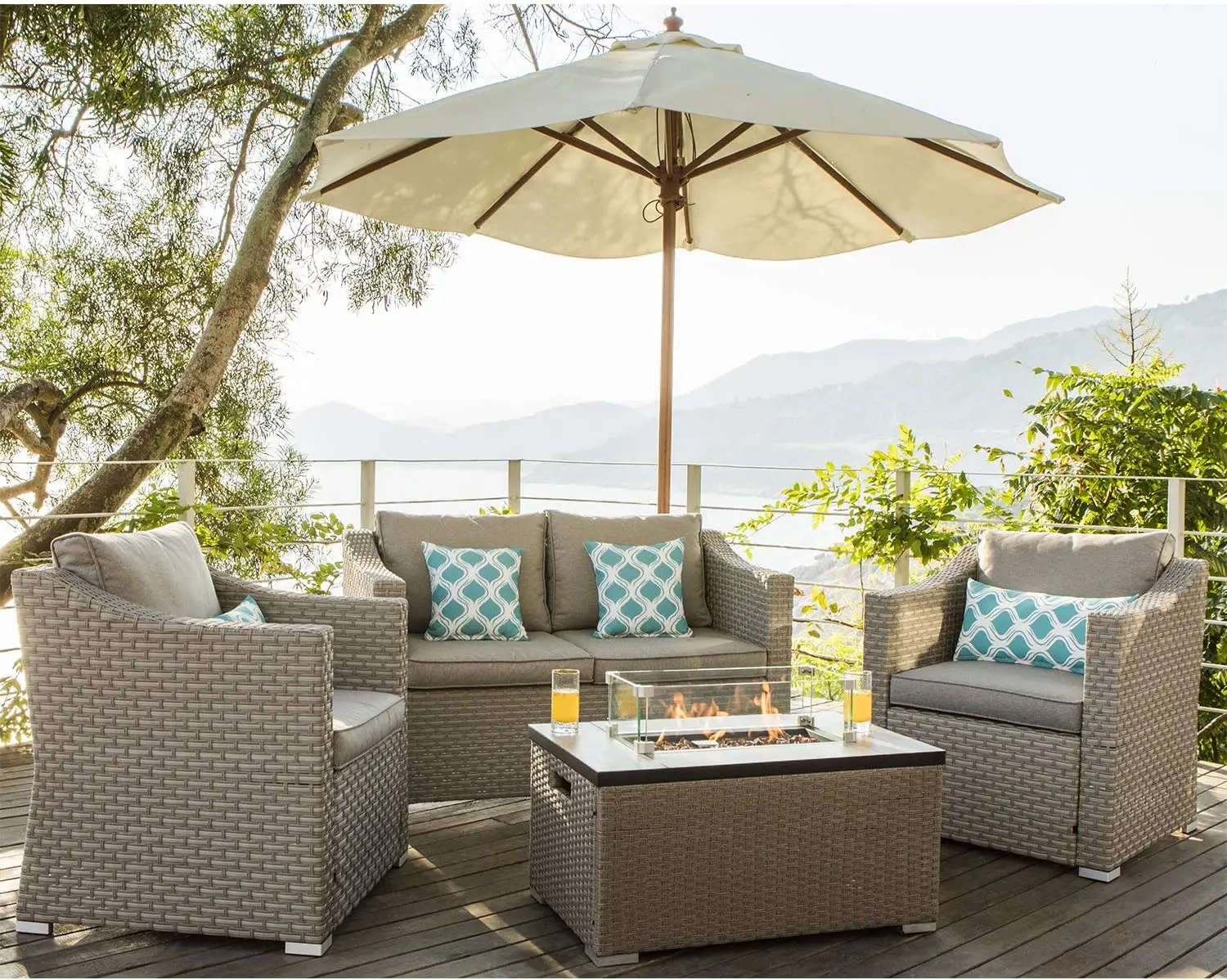 -Outdoor Furniture 5-Piece Wic - đánh giá và giá Outdoor Furniture And Fire Pit