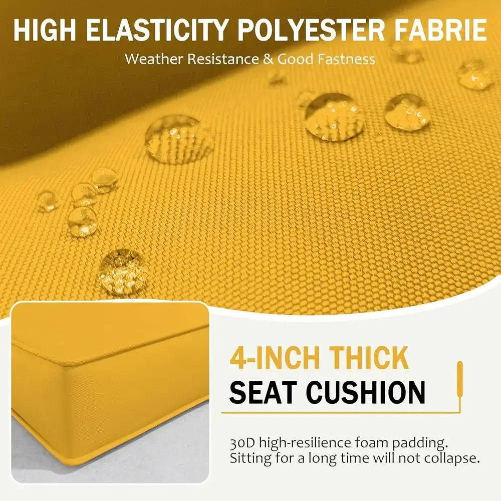5-Pillow Outdoor Patio Furnitu - đánh giá và giá Outdoor Furniture Yellow