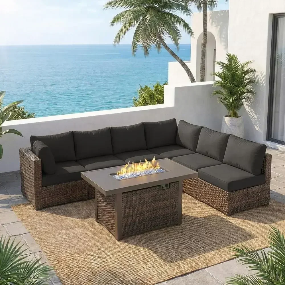 7-Piece Outdoor Patio Furnitur - đánh giá và giá Outdoor Furniture And Fire Pit