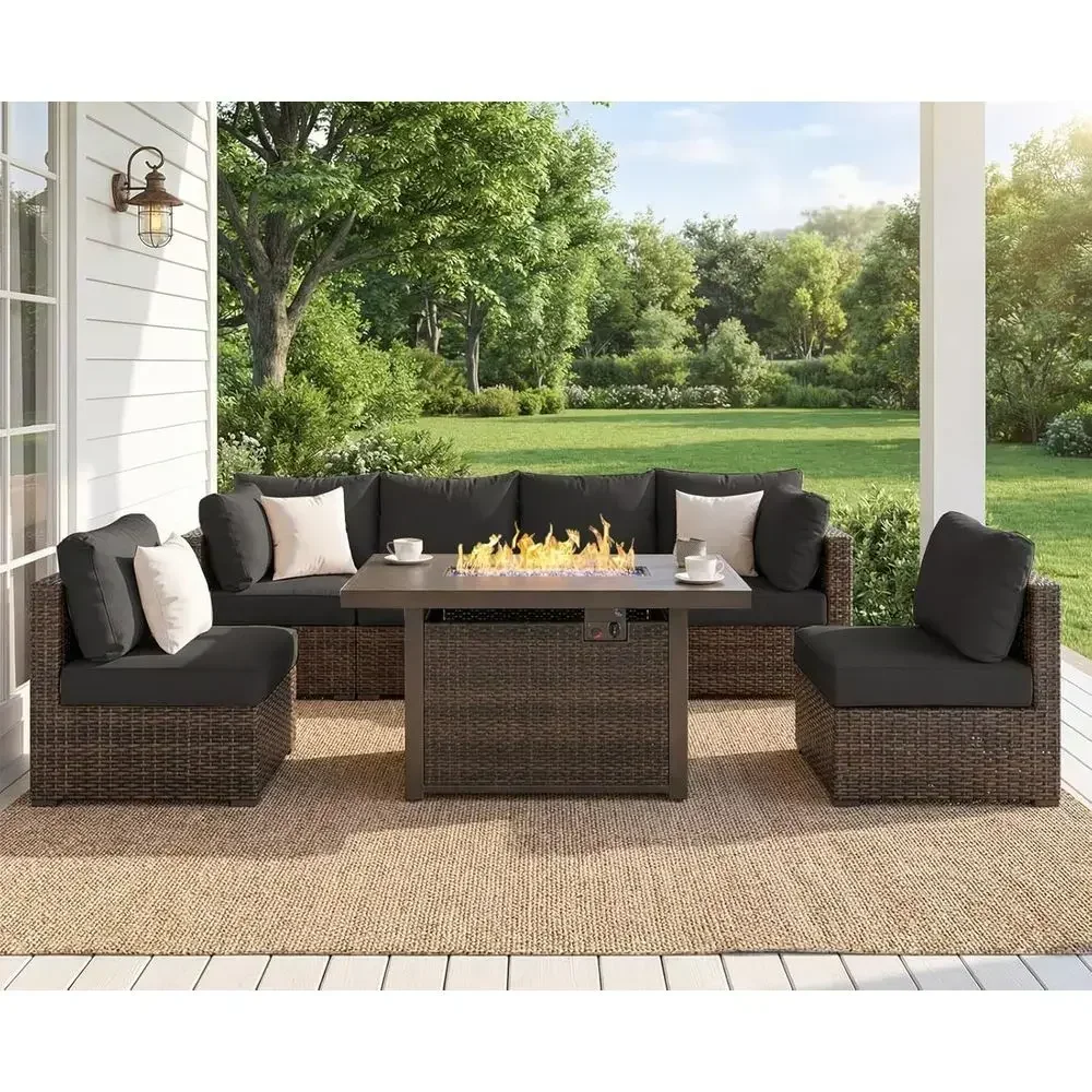 7-Piece Outdoor Patio Furnitur - đánh giá và giá Outdoor Furniture And Fire Pit