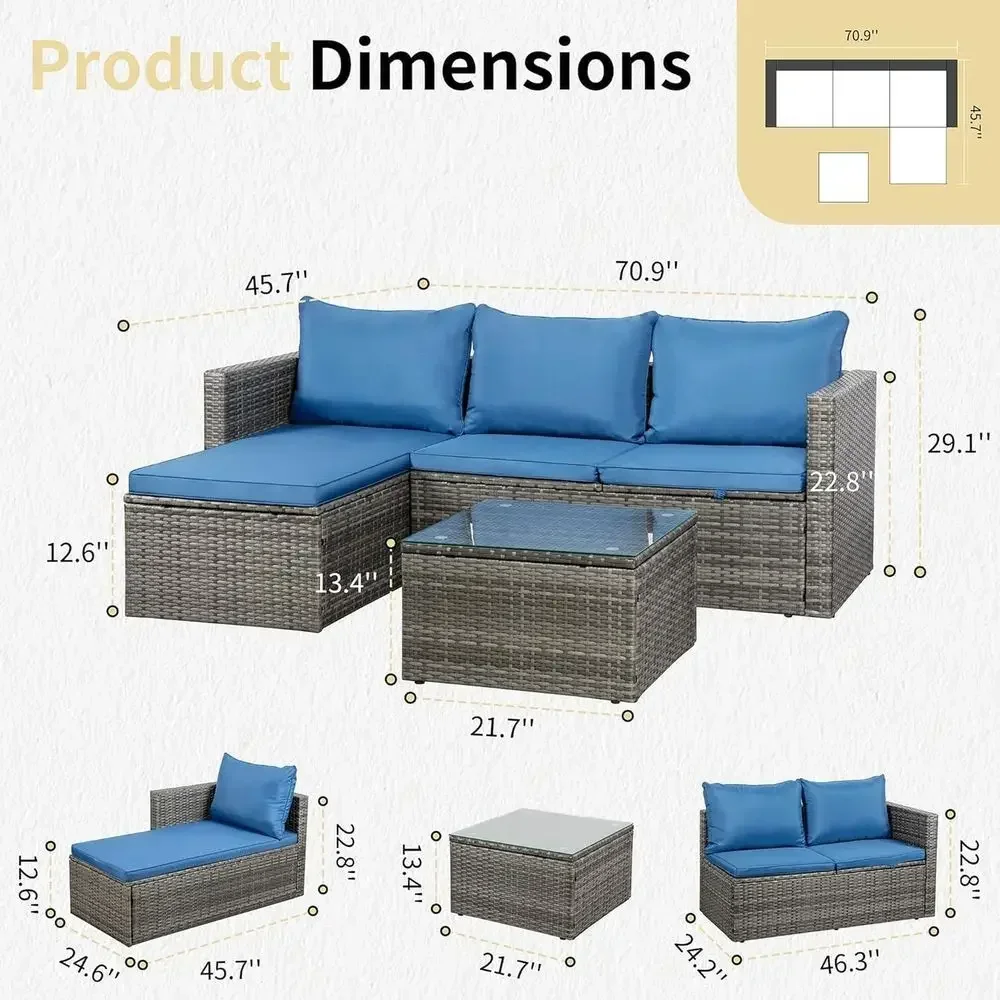 4-Piece Outdoor Wicker Patio F - đánh giá và giá Outdoor Furniture And Fire Pit