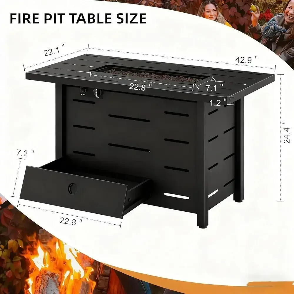 4-Piece Outdoor Wicker Patio F - đánh giá và giá Outdoor Furniture And Fire Pit