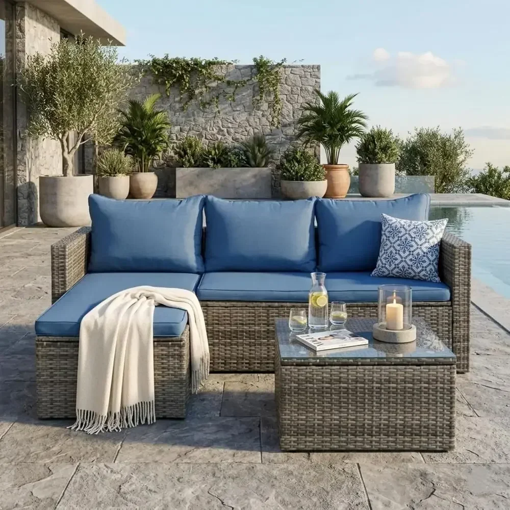 4-Piece Outdoor Wicker Patio F - đánh giá và giá Outdoor Furniture And Fire Pit