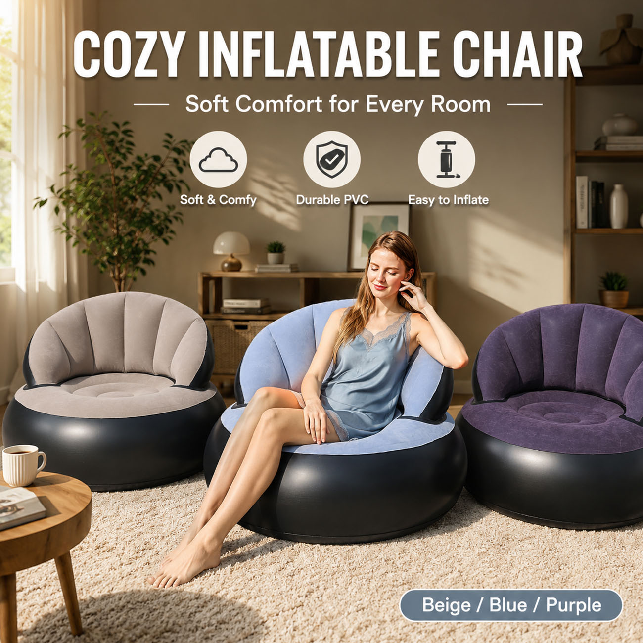 Inflatable Chair for Adults, F - đánh giá và giá Outdoor Furniture Lounge Chair